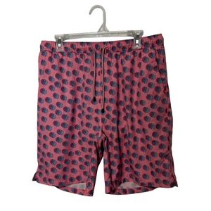 Peter Millar Swim Trunks Mens Large Pink Blue Umbrella Beach Surf Shorts Suit